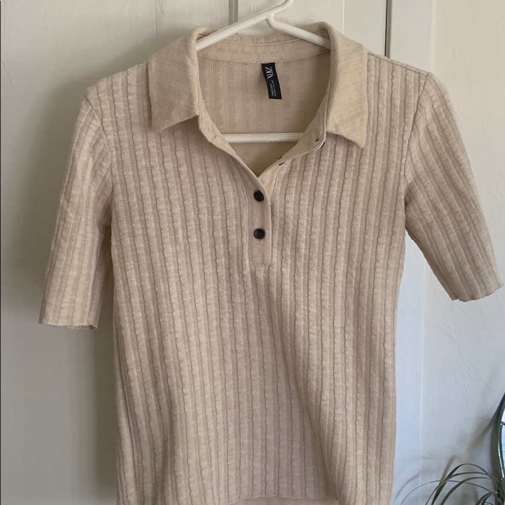 Lightweight sweater material Zara polo